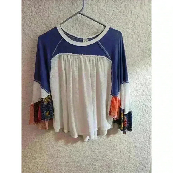We the Free People Friday Night Fever Top Womens Size XS Oversized Boho Festival - Picture 9 of 15